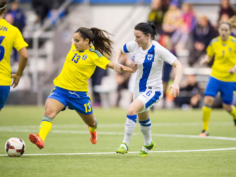 Sveriges Malin Diaz Petterson och Finlands Riikka Ketoja