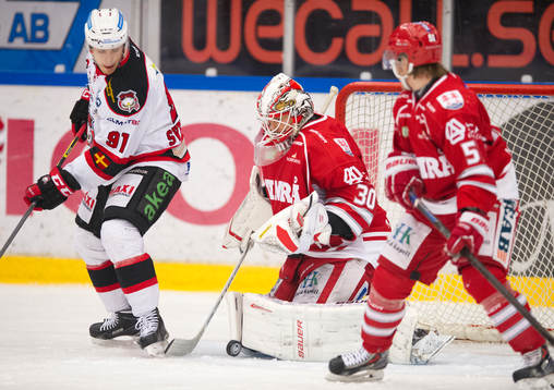 Malmö Redhawks Björn Svensson gör 2-0 målet bakom
