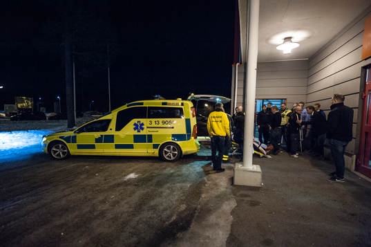 En ung man fick hjärtstopp