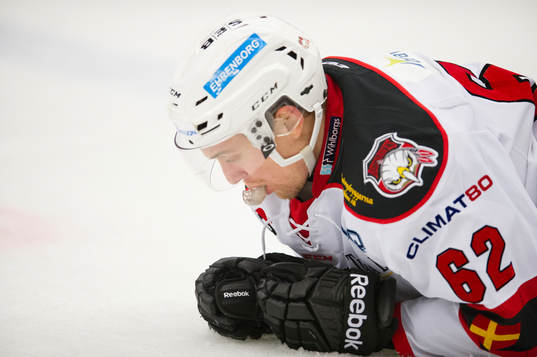 Malmö Redhawks Jens Jakobs deppar