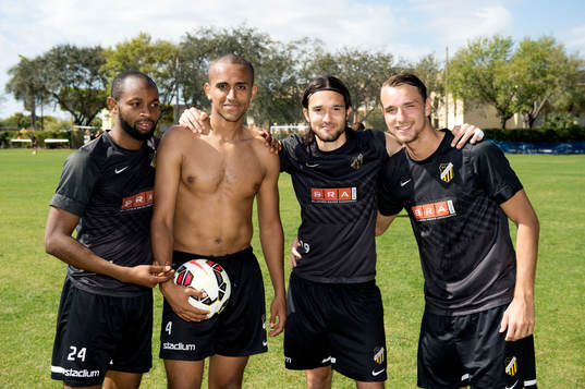Häckens Rene Makondele, Walid Atta, Leonard Zuta och