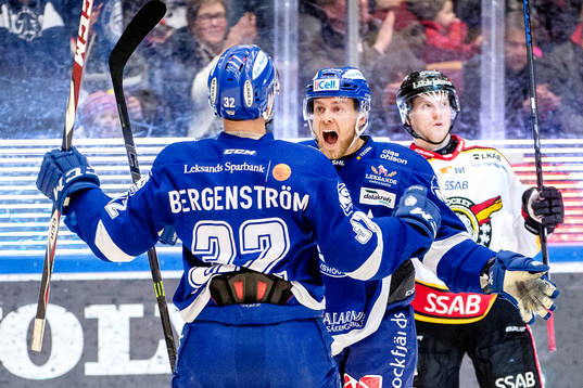 Leksands Patrick Cehlin jublar