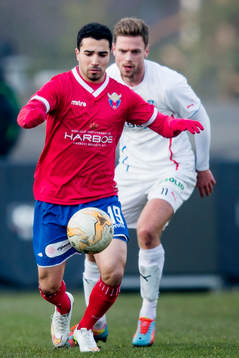 Vestsjällands Osama Akharraz jagas av Helsingborgs Arnór