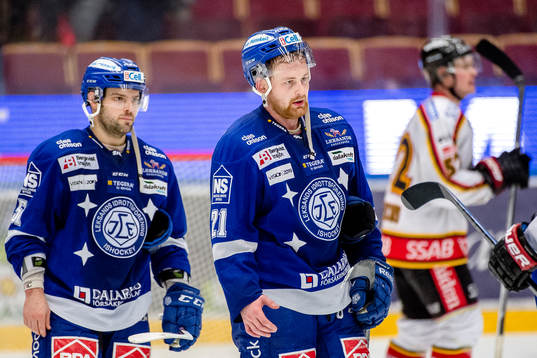 Leksands Kevin Kapstad och Mattias Ritola deppar