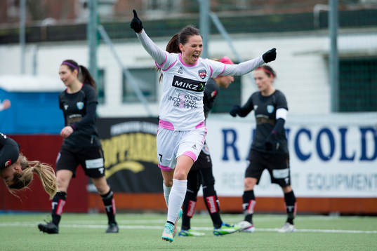 Rosengårds Sara Björk Gunnarsdottir jublar