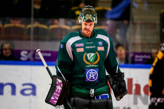 Färjestads målvakt Justin Pogge