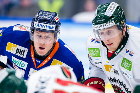 Växjös Patrik Lundh och Frölundas Pontus Widerström