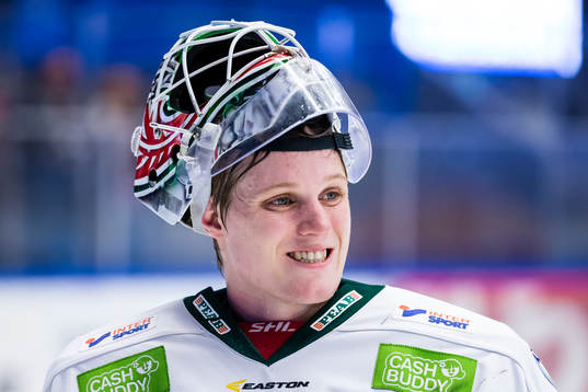 Frölundas målvakt Lars Johansson deppar