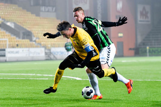 Elfsborgs Lasse Nilsson och Gais Björn Andersson