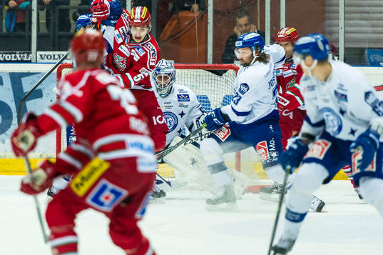 Leksands målvakt Oscar Alsenfelt höll tätt i målet