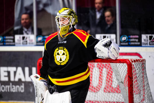 Brynäs målvakt Bernhard Starkbaum deppar