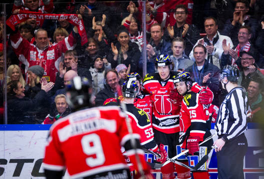 Örebros Marko Anttila gör 4-1 och jublar