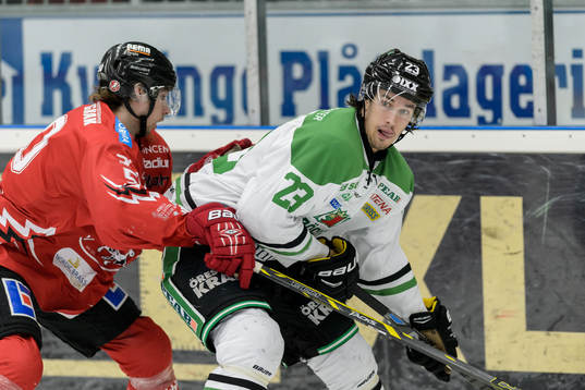 Vita Hästens Marcus Pettersson och Rögles Daniel Sylwander