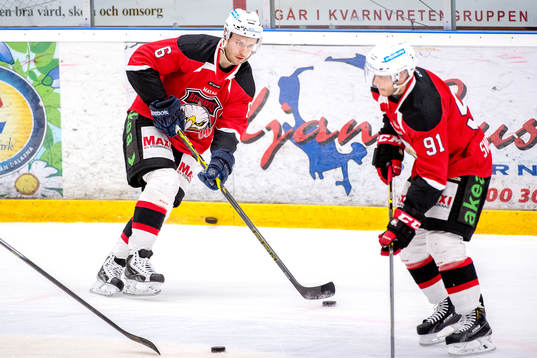 Malmö Redhawks Fabian Brunnström före ishockeymatchen i