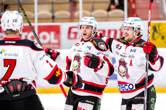 Malmö Redhawks Björn Svensson ,m, jublar