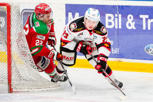 Moras Daniel Hermansson och Malmö Redhawks Christoffer