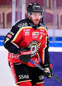 Luleås Jan Sandström på uppvärmningen
