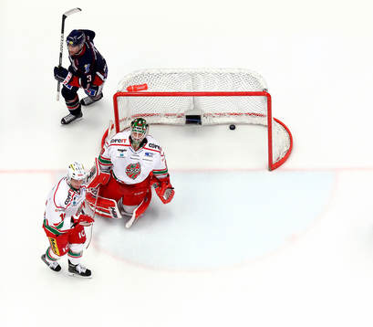 s målvakt Linus Ullmark, i bild Linköpings Kent McDonell