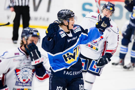 s Malte Strömwall (i) jublar och Linköpings Sebastian