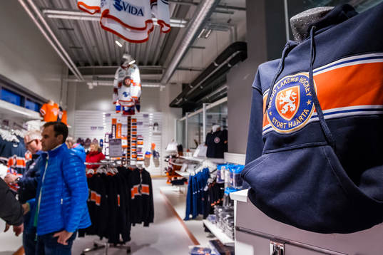 Souvenirbutik i Vida arena