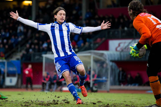 IFK Göteborgs Lasse Vibe reagerar