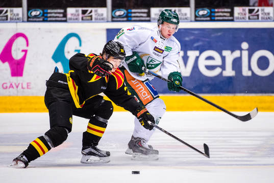 Brynäs Adam Brodecki och Färjestads Toni Rajala