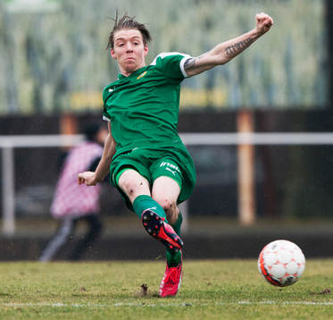 Hammarbys Birkir Mar Saevarsson i matchen i Svenska Cupen