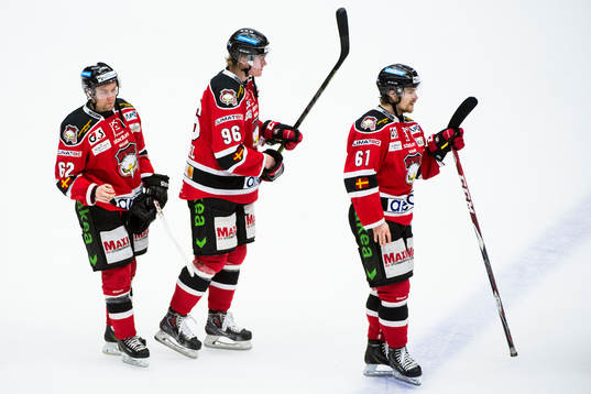 Malmö Redhawks Jens Jakobs, Kim Rosdahl och Nicklas