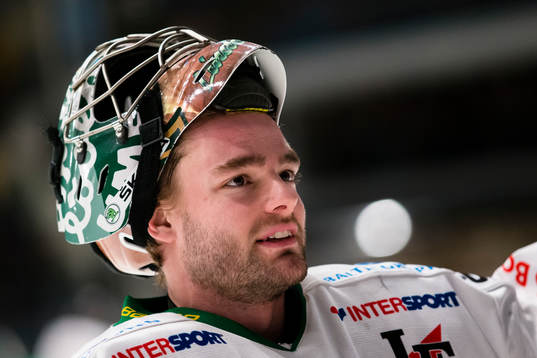 Björklövens målvakt Kevin Lindskoug