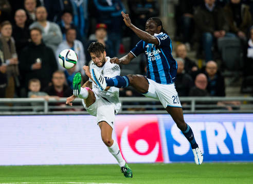 Ängelholms Patrik Åström och Djurgårdens Sam Johnson