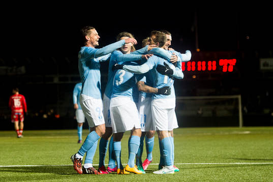 Malmö FFs spelare jublar