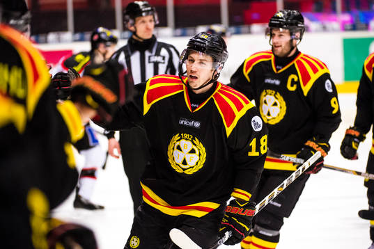 Brynäs Anton Rödin jublar
