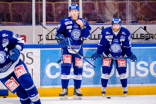Leksands Patrick Cehlin och Mattias Guter före