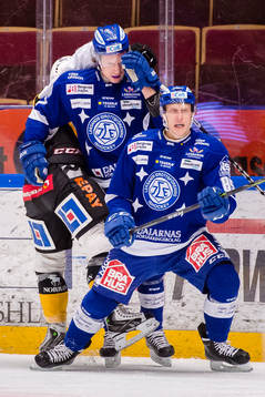 Leksands Toni Kähkönen  och Simon Erlandsson