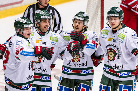 Frölundas Artturi Lehkonen, Joel Lundqvist, Mats Rosseli