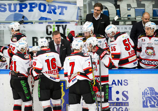 Malmö Redhawks tränare Mats Lusth coachar sitt lag