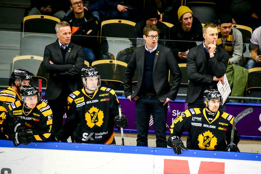 Skellefteås tränare Hans Wallson, Stefan Klockare och