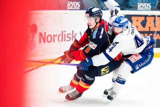 Djurgårdens Andreas Englund och Leksands Mattias Guter