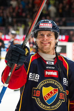 Djurgårdens Joakim Eriksson jublar