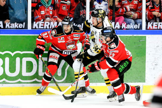 Malmö Redhawks Björn Svensson och Christoffer Forsberg