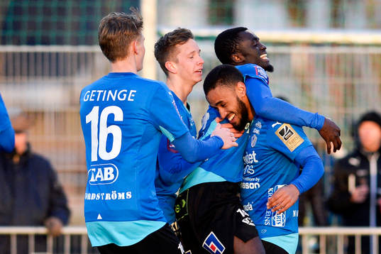 Halmstads Kwame Karikari jublar