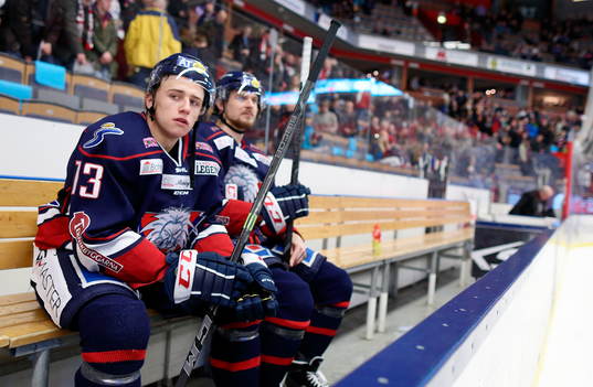 Linköpings Jakub Vrana och Johannes Salmonsson