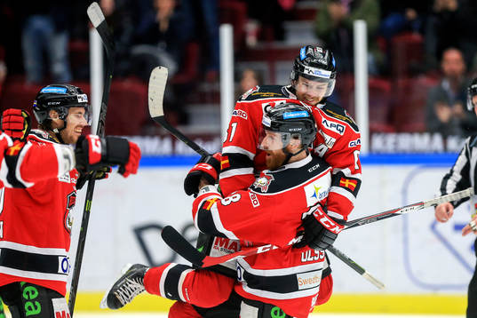 Malmö Redhawks Jens Olsson jublar