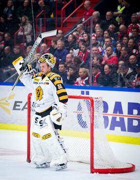Skellefteås målvakt Markus Svensson deppar