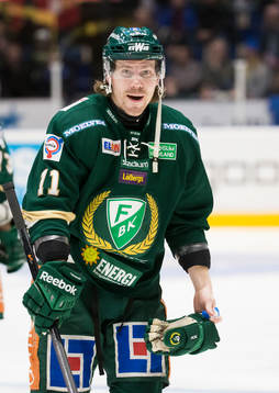 Färjestads Anssi Salmela skrattar