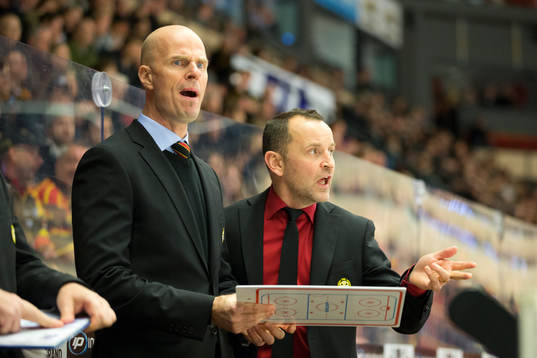 Brynäs assisterande tränare Petter Nilsson och Brynäs