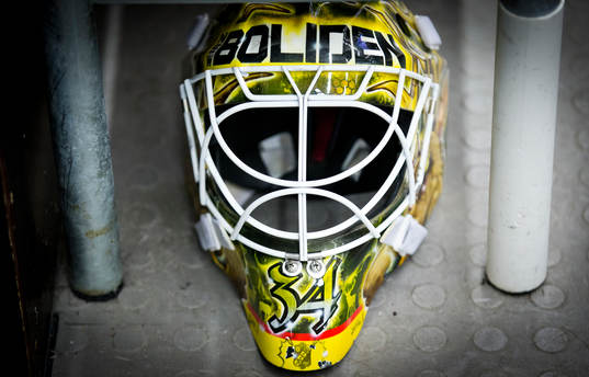 Skellefteås målvakt Erik Hanses målvaktsmask