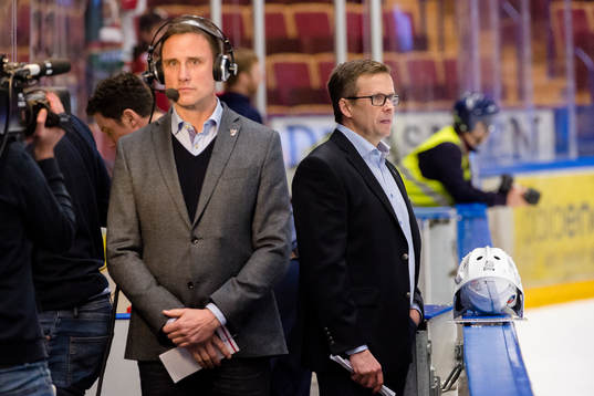 Frölundas tränare Roger Rönnberg och Leksands tränare