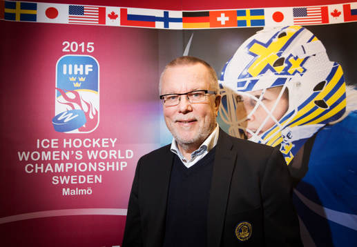 Leif Boork, förbundskapten för damlandslaget i ishockey