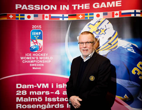 Leif Boork, förbundskapten för damlandslaget i ishockey